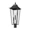 Z-Lite Gannon 3 Light Outdoor Post Mount Fixture, 12in. W x 31.5in. H, Black 5008PHXLR-BK - alternate 6